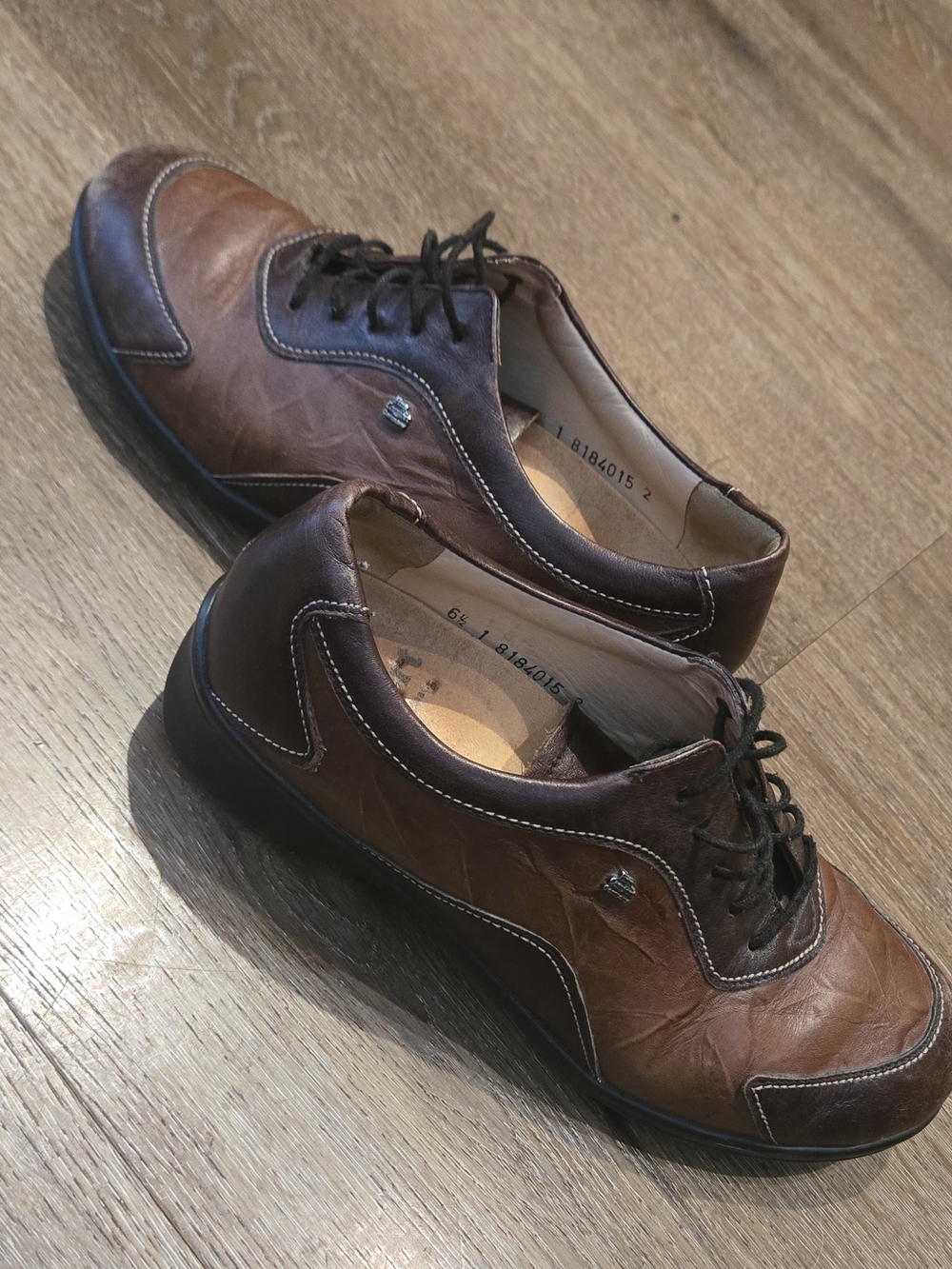 Finn Comfort Germany Leather Lace-Up Shoes - Size 6.5 - Picture 5 of 9